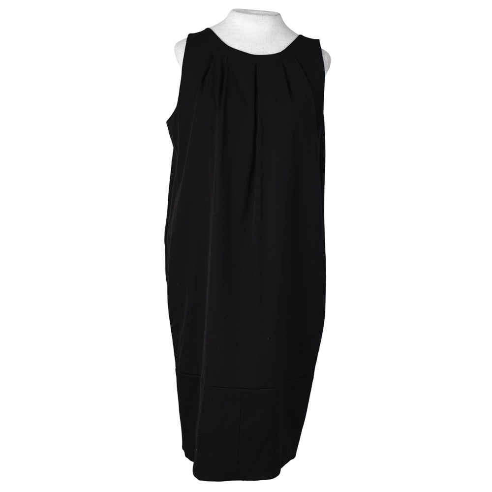 Agnona Vintage Wool Sleeveless Cocoon Midi Style Dress in Black Size 46 - Picture 2 of 8